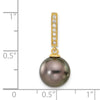Gold Tahitian Cultured Pearl with Diamond Pendant