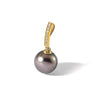Gold Tahitian Cultured Pearl with Diamond Pendant
