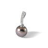 Gold Tahitian Cultured Pearl with Diamond Pendant