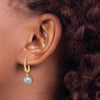 Gold Tahitian Saltwater Pearl with Diamond Earrings