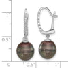 Gold Tahitian Saltwater Pearl with Diamond Earrings