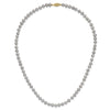 14K Near Round Grey FWC Pearl 18in Necklaces
