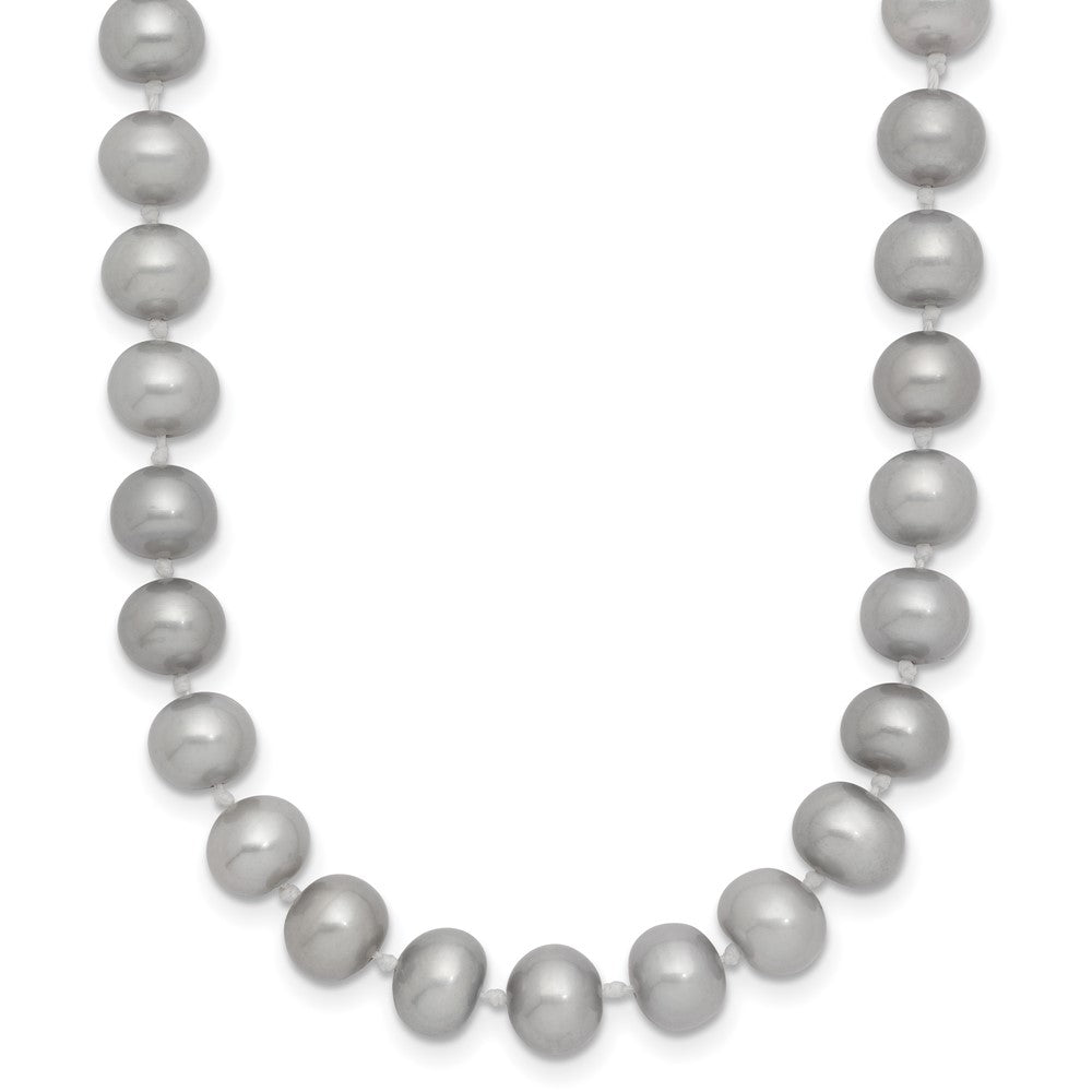 14K Near Round Grey FWC Pearl 18in Necklaces