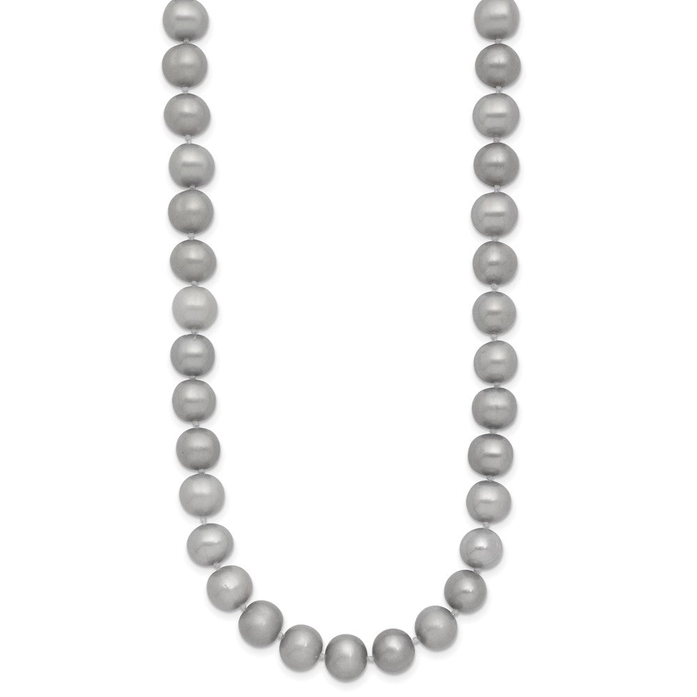 14k 7-8mm Grey Near-Round Freshwater Cultured Pearl 18 inch Necklace