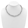 14k 7-8mm Grey Near-Round Freshwater Cultured Pearl 18 inch Necklace