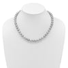14K Near Round Grey FWC Pearl 18in Necklaces
