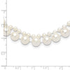 14k 3-4mm and 7-8mm White Near-Round Freshwater Cultured Pearl 2-Strand 18 inch Necklace