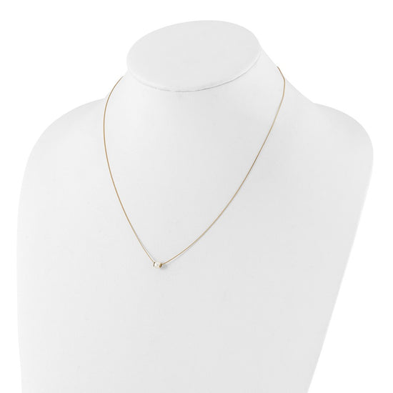 14k 4-5mm White Round Freshwater Cultured Pearl 18 inch Necklace