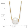 14k 7-8mm White Round Freshwater Cultured Pearl 18 inch Necklace