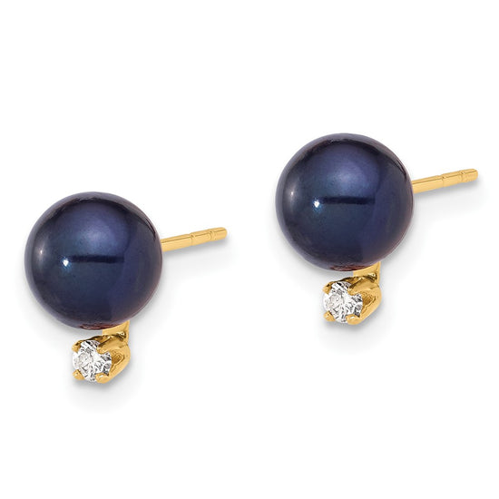 FWC Pearl & Diamond Post Earrings