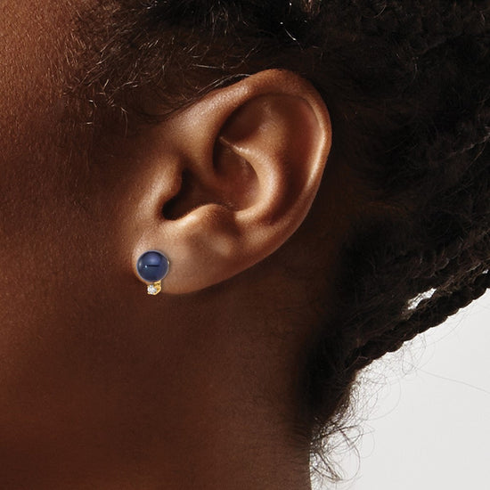 FWC Pearl & Diamond Post Earrings