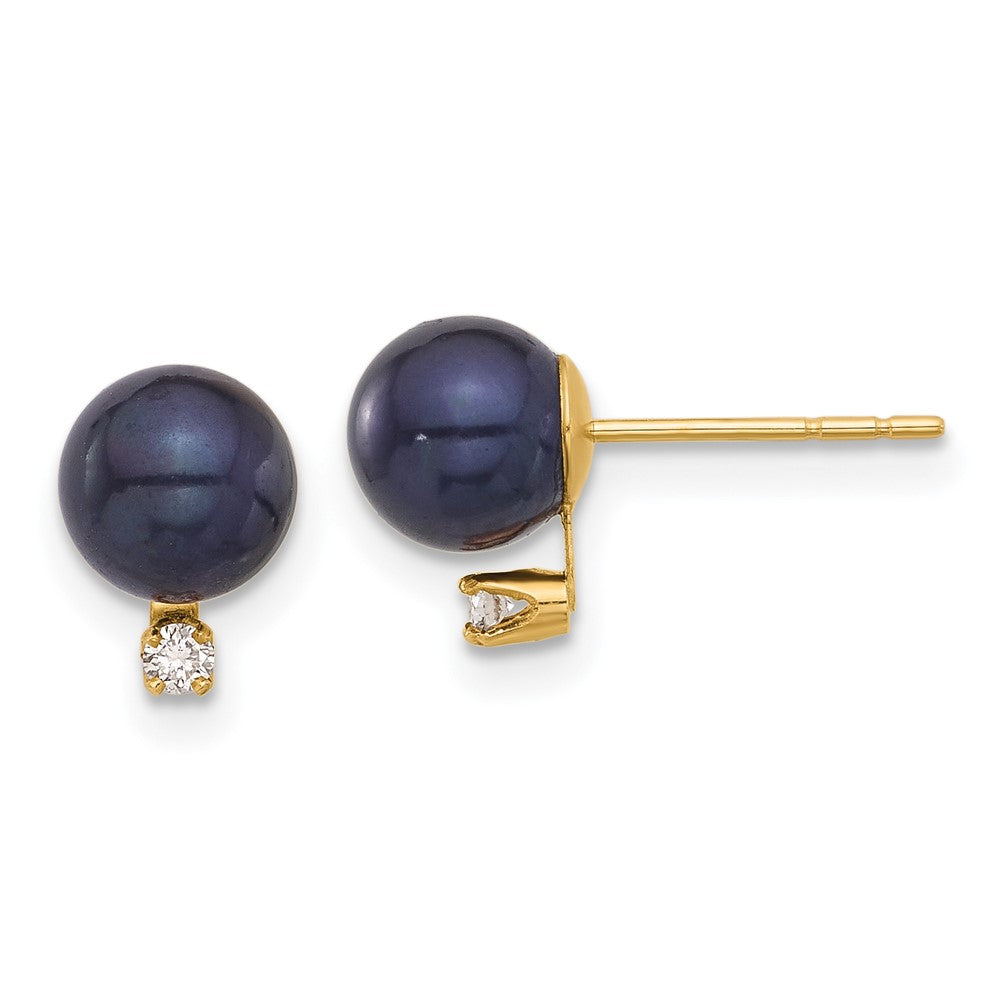 FWC Pearl & Diamond Post Earrings