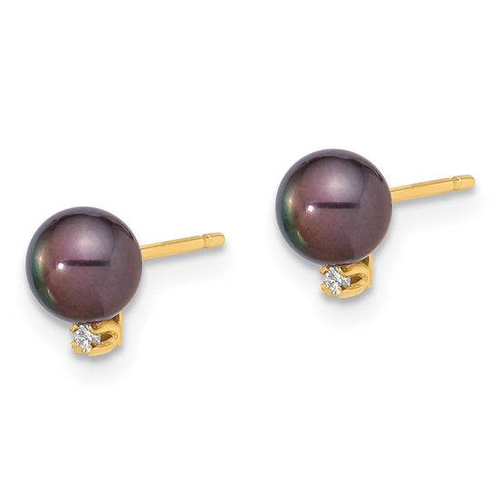 FWC Pearl & Diamond Post Earrings