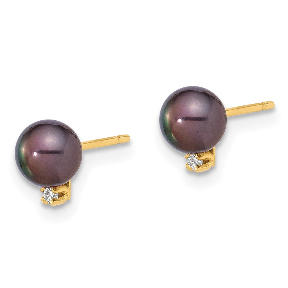 FWC Pearl & Diamond Post Earrings