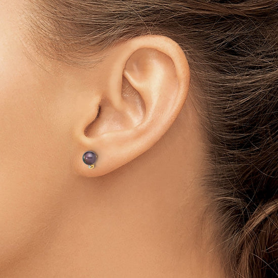 FWC Pearl & Diamond Post Earrings