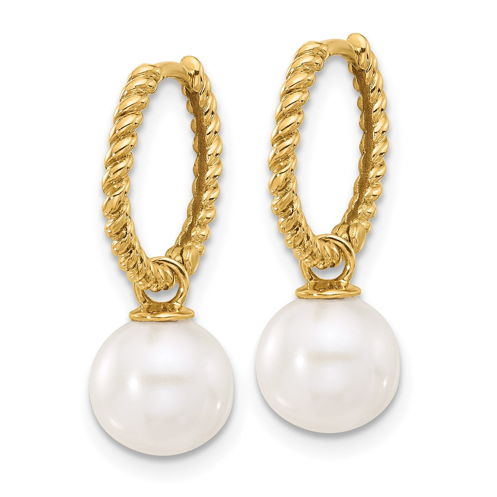 Gold FWC Pearl Dangle Hoop Earrings Sets