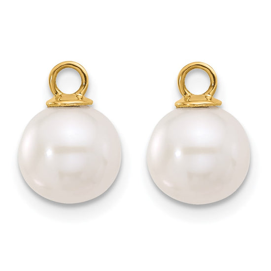 Gold FWC Pearl Dangle Hoop Earrings Sets