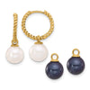 Gold FWC Pearl Dangle Hoop Earrings Sets