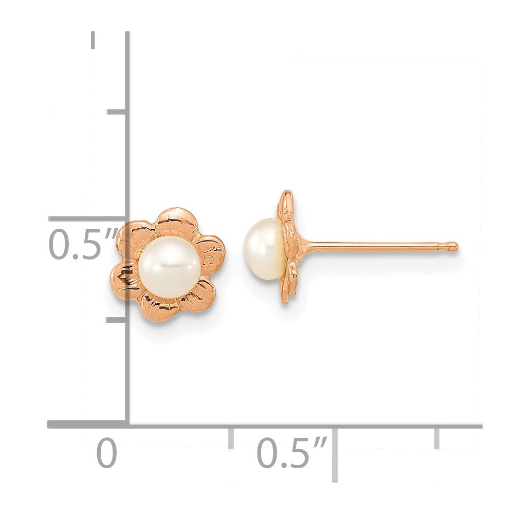 Gold FWC Pearl Post Earrings