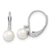 FWC Pearl & Diamond Leverback Earrings
