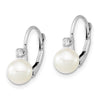 FWC Pearl & Diamond Leverback Earrings
