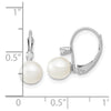FWC Pearl & Diamond Leverback Earrings