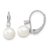 FWC Pearl & Diamond Leverback Earrings