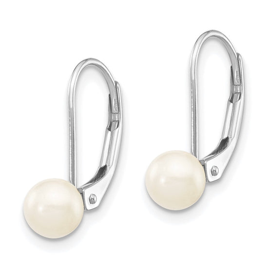 Saltwater Akoya Cultured Pearl Leverback Earrings
