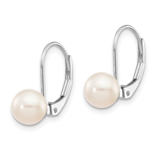 Saltwater Akoya Cultured Pearl Leverback Earrings