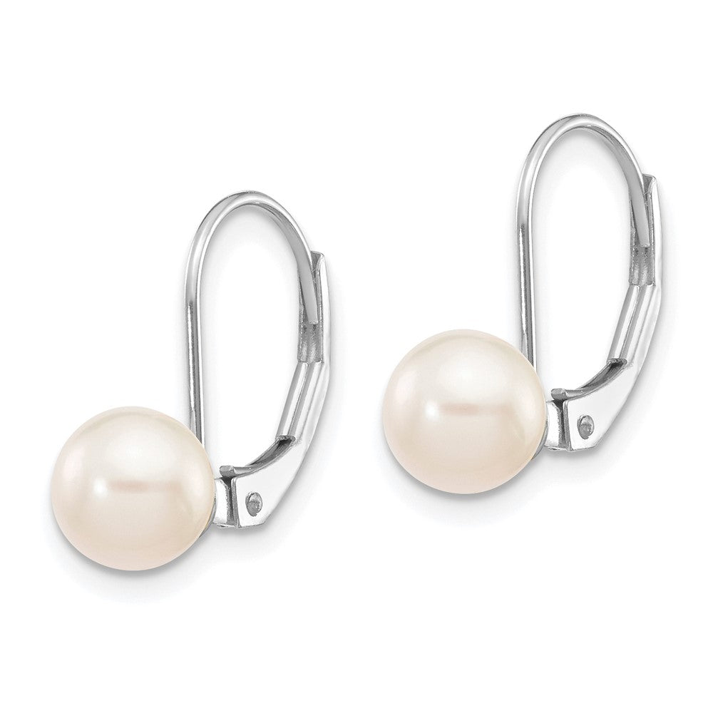 Saltwater Akoya Cultured Pearl Leverback Earrings