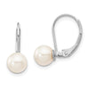 Saltwater Akoya Cultured Pearl Leverback Earrings