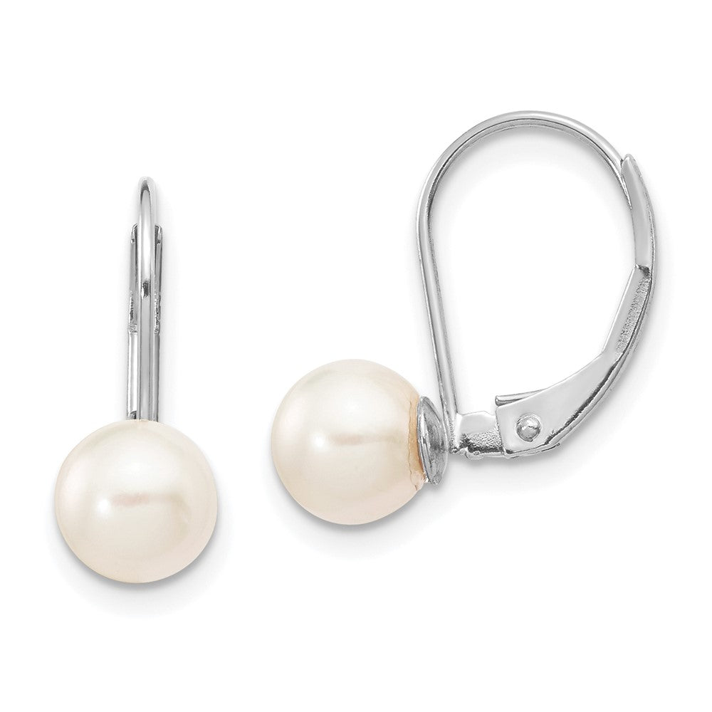 Saltwater Akoya Cultured Pearl Leverback Earrings