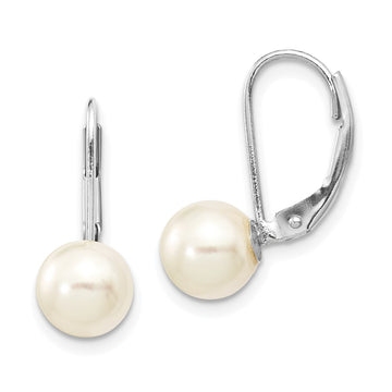 Saltwater Akoya Cultured Pearl Leverback Earrings