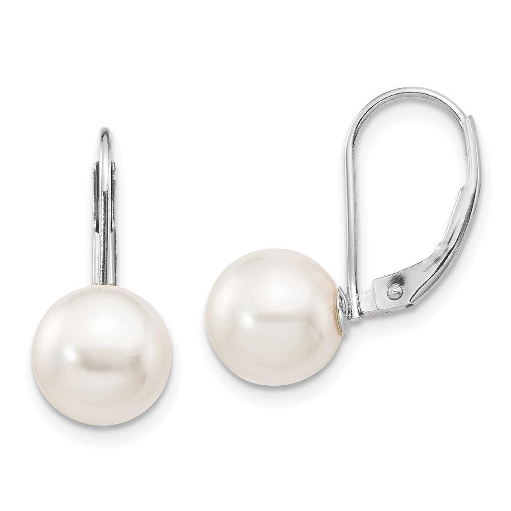 Saltwater Akoya Cultured Pearl Leverback Earrings