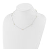 Gold Freshwater Cultured White Near Round Pearl Necklace