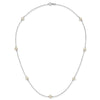 Gold Freshwater Cultured White Near Round Pearl Necklace