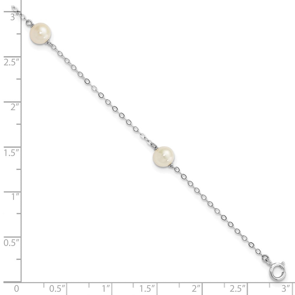 Gold Freshwater Cultured White Near Rounded Bracelets
