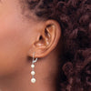 4-6mm Semi-round FW Cultured Pearl Graduated Leverback Earrings