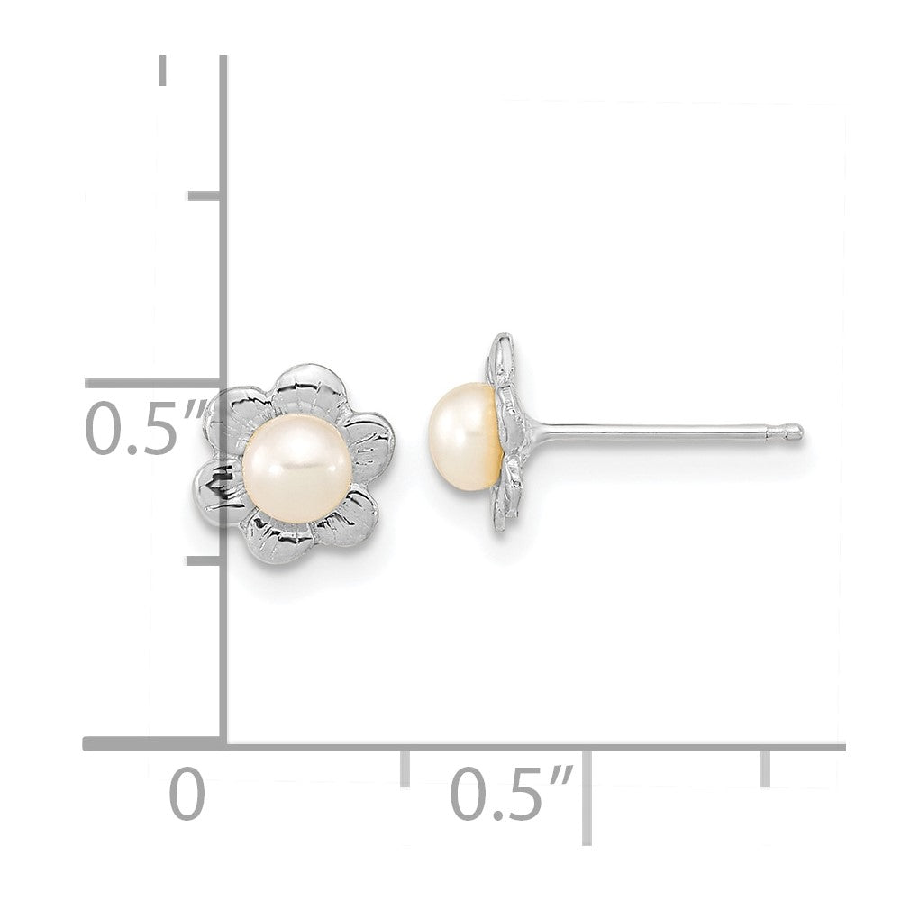 Gold FWC Pearl Post Earrings