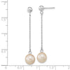 Fresh Water Cultured Round Pearl Dangle Post Earrings