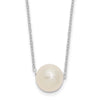14k White Gold 10-11mm White Near Round Freshwater Cultured Pearl 17 inch Necklace