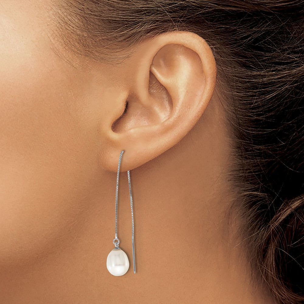 Gold FWC Pearl Threader Earrings