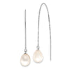 Gold FWC Pearl Threader Earrings