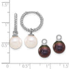 Gold FWC Pearl Dangle Hoop Earrings Sets