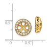 14k 3/8 carat AA Diamond Circle Earring Jackets