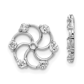14k White Gold 3/8 carat AA Diamond Earring Jackets