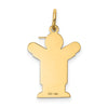 14k The Kids Small Boy with Overalls Engravable Love Charm