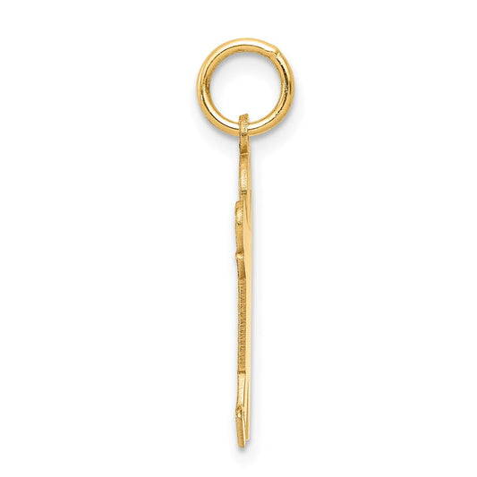 14k The Kids Small Boy with Hat Engravable Joy Charm