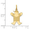 14k The Kids Small Boy with Hat Engravable Joy Charm