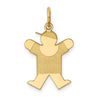 14k The Kids Small Boy with Hat Engravable Joy Charm